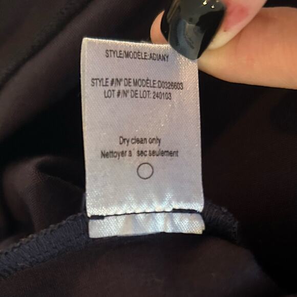 Theory classic navy blue short sleeve jatinn dress short w/ pockets size medium - Picture 8 of 9